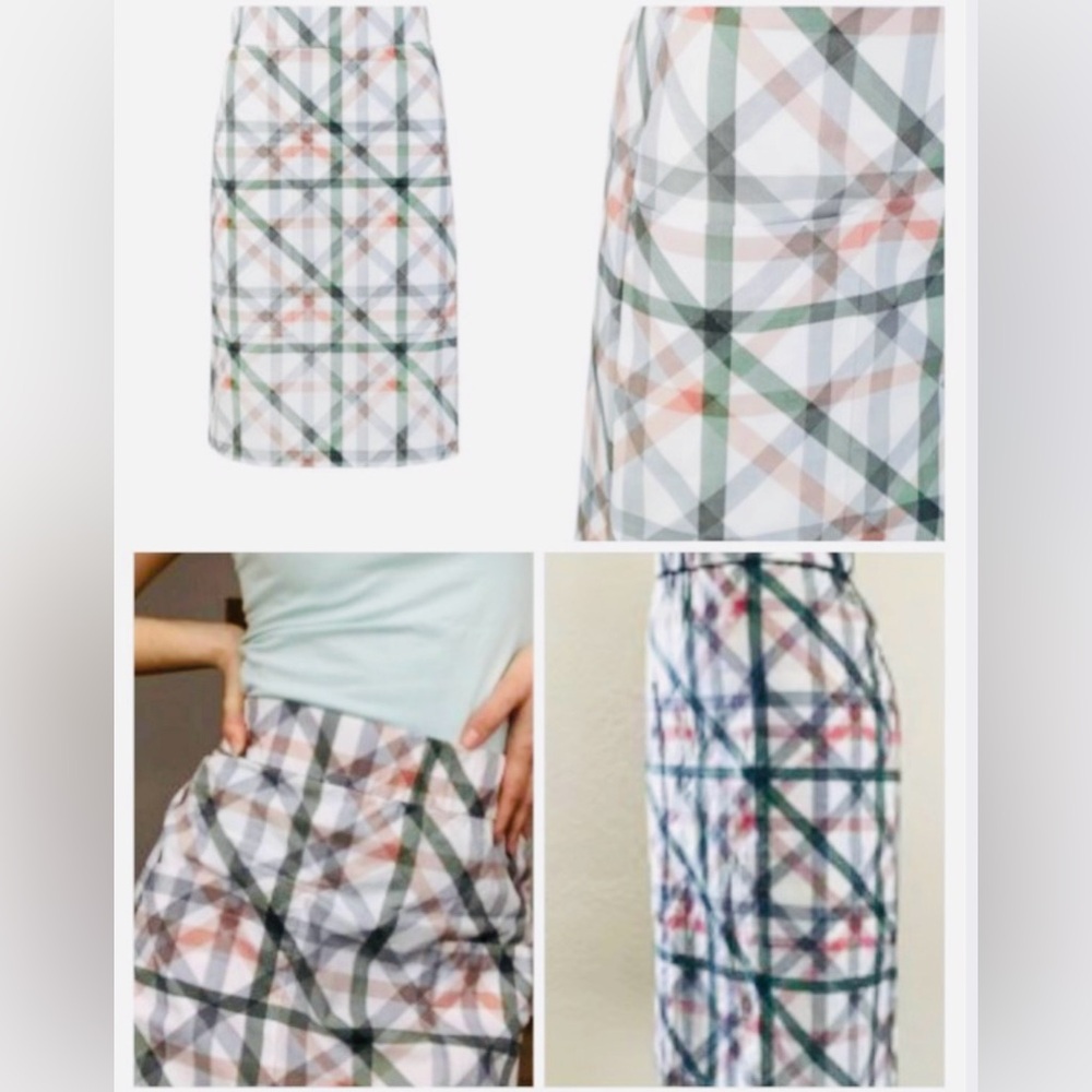 COS Multicolor Plaid Pencil Skirt